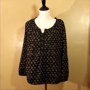 Black and Tan‎ Dressy Blouse